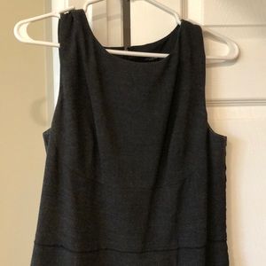 Gray polished suiting dress.